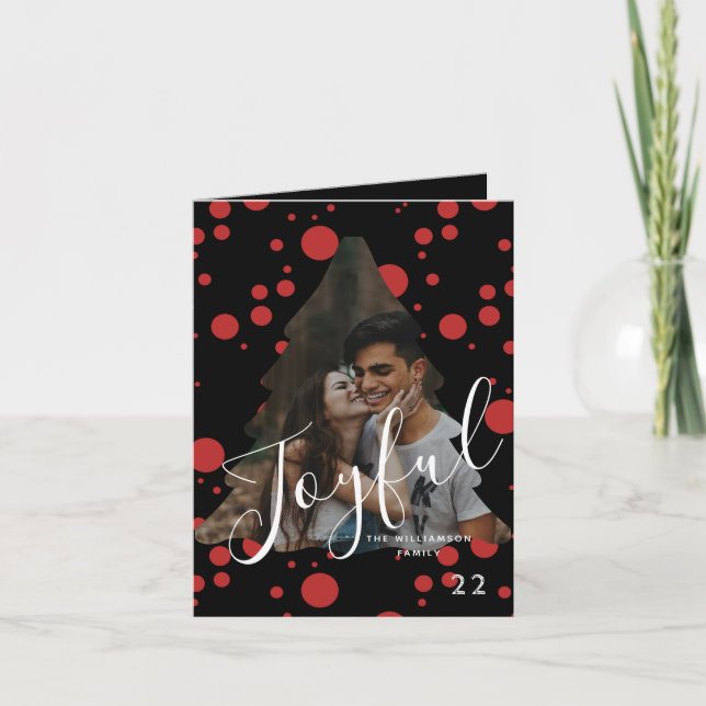 Cartes Pour Fêtes Annuelles Typographie moderne élégante et tendance rouge 1 p (Devant)