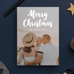 Cartes Pour Fêtes Annuelles Typographie moderne et élégante Joyeux Noël Photo