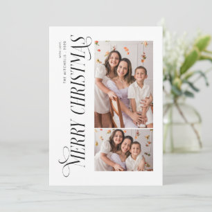 Cartes Pour Fêtes Annuelles Typographie Moderne Joyeux Noël 3 Photo