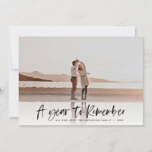 Cartes Pour Fêtes Annuelles Typographie moderne minime photo Noël