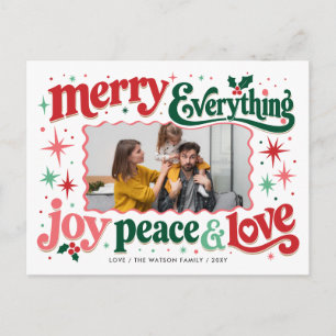Cartes Pour Fêtes Annuelles Typographie Rétro Fantaisiste Photo Moderne Brilla