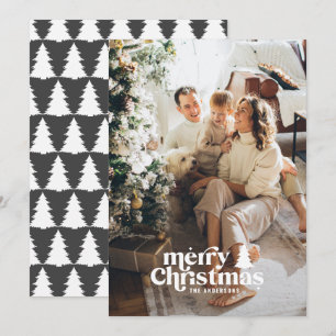 Cartes Pour Fêtes Annuelles Typographie rétro moderne pleine photo 