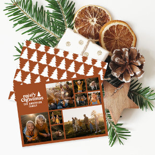 Cartes Pour Fêtes Annuelles Typographie rétro moderne terracotta multi photo