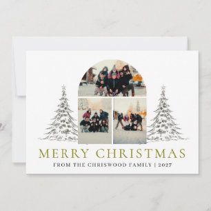 Cartes Pour Fêtes Annuelles Typographie Rouge Élégante pour Arche de Noël avec