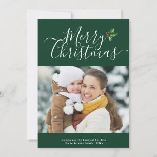 Cartes Pour Fêtes Annuelles typographie script joyeux noël photo
