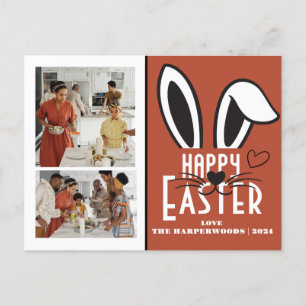 Cartes Pour Fêtes Annuelles Typographie simple et élégante Famille de Pâques D