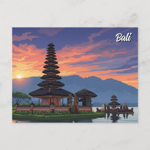 Cartes Pour Fêtes Annuelles Ulun Danu Bali Indonésie Voyage