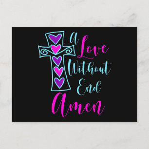 Cartes Pour Fêtes Annuelles Un amour sans fin Amen Jesus Citation inspirée Chr