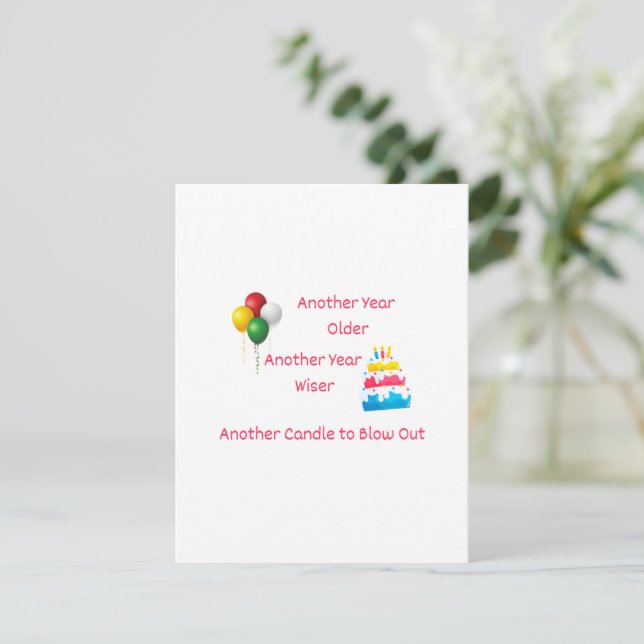 Cartes Pour Fêtes Annuelles Un an de plus, une année de plus (Debout devant)