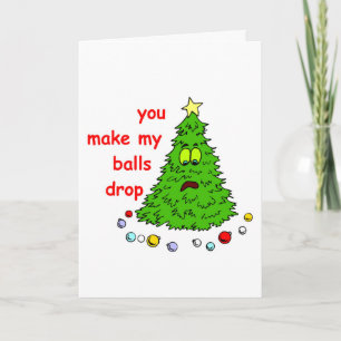 Cartes Pour Fêtes Annuelles Un Arbre De Noël Drôle Vous Faites Mes Boules Dépo