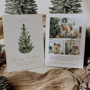 Cartes Pour Fêtes Annuelles Un arbre de Noël simple et élégant