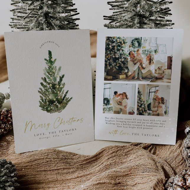 Cartes Pour Fêtes Annuelles Un arbre de Noël simple et élégant (Créateur téléchargé)