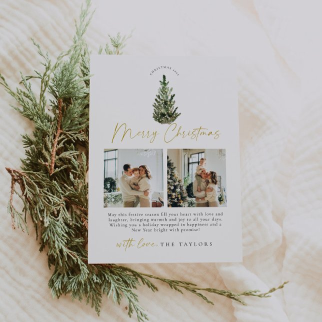 Cartes Pour Fêtes Annuelles Un arbre de Noël simple et élégant (Créateur téléchargé)