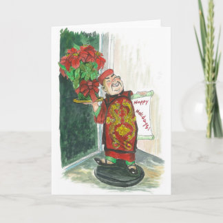 Cartes Pour Fêtes Annuelles Un asiatique méchant est joyeux