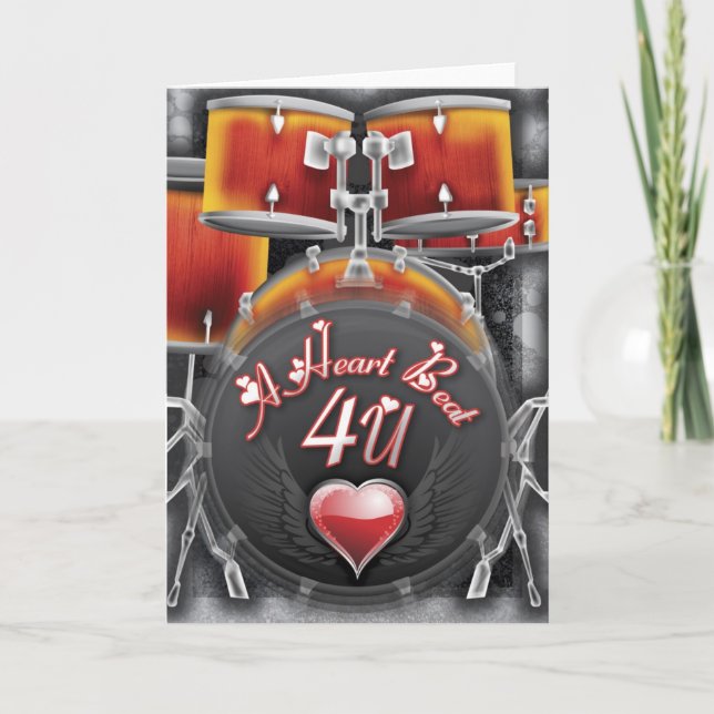 Cartes Pour Fêtes Annuelles Un battement cardiaque 4 U (Devant)