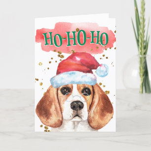 Cartes Pour Fêtes Annuelles Un beagle amusant portant des teintes de chapeau d