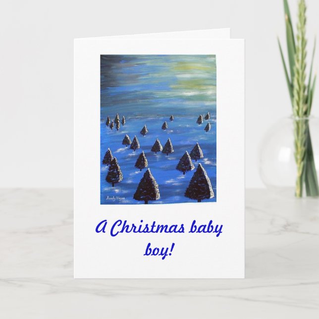 Cartes Pour Fêtes Annuelles Un bébé de Noël ! (Devant)