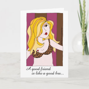 Cartes Pour Fêtes Annuelles Un Bon Ami, C'Est Comme Un Bon Humour De Fille De