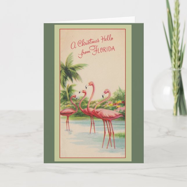 Cartes Pour Fêtes Annuelles Un bonjour de Noël en Floride ! (Devant)