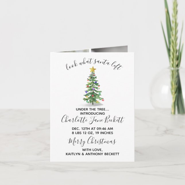 Cartes Pour Fêtes Annuelles Un cadeau de Père Noël| 6 Naissance de Noël photo (Devant)