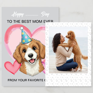 Cartes Pour Fêtes Annuelles Un caniche mignon lors d'une occasion spéciale pou
