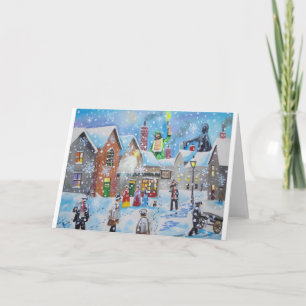 Cartes Pour Fêtes Annuelles un Carol Scrooge de Noël et les trois fantômes