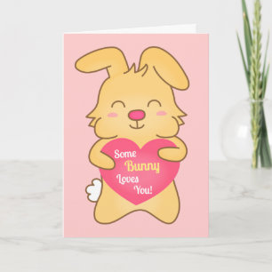 Cartes Pour Fêtes Annuelles Un certain lapin vous aime, humour mignon