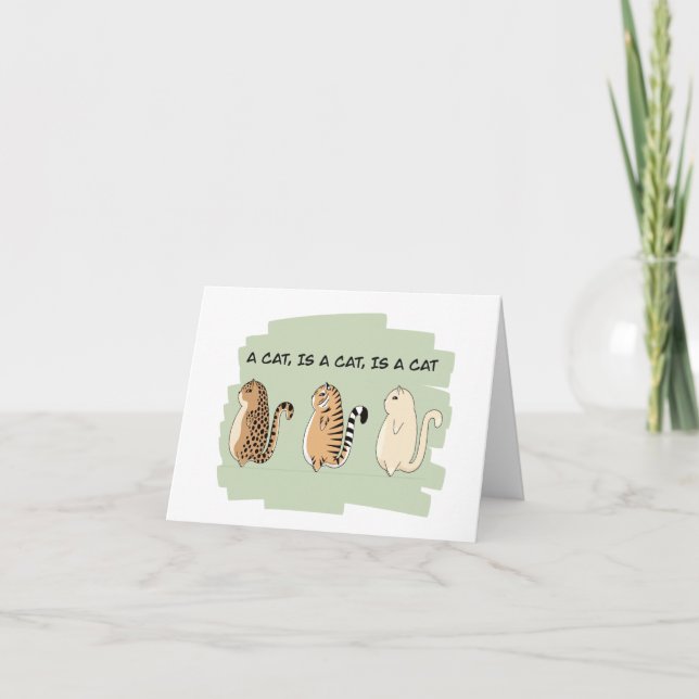 Cartes Pour Fêtes Annuelles Un Chat Est Un Mème De Chat (Devant)