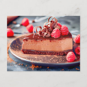 Cartes Pour Fêtes Annuelles Un cheesecake crémeux imprégné de chocolat décaden