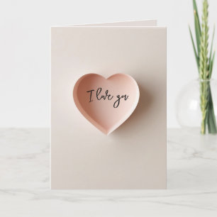 Cartes Pour Fêtes Annuelles Un cœur minimaliste délicat