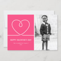 Un coeur minimaliste rose chaud Photo de la Saint-