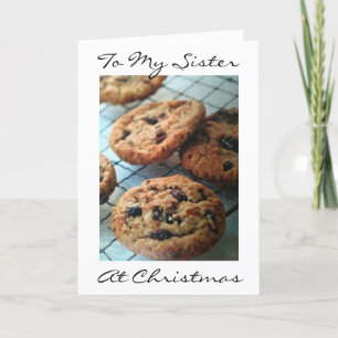 CARTES POUR FÊTES ANNUELLES UN COOKIE INTELLIGENT SOEUR-JEUNE NOËL
