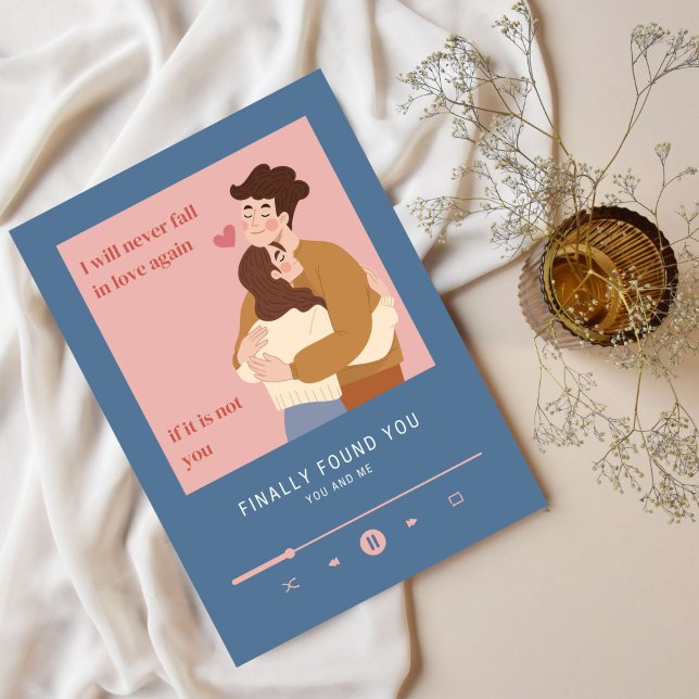 Cartes Pour Fêtes Annuelles Un couple s'embrasse - Valentines Day Card (Créateur téléchargé)