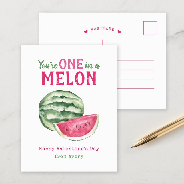 Cartes Pour Fêtes Annuelles Un dans un Melon Enfants Saint-Valentin (Créateur téléchargé)