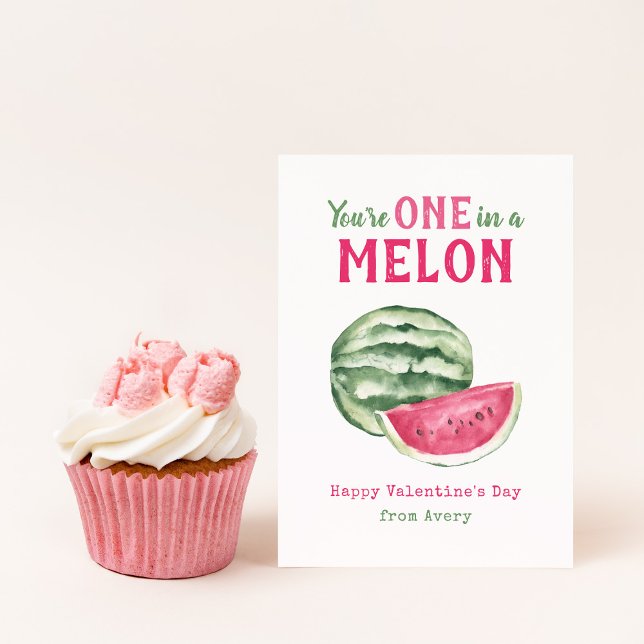 Cartes Pour Fêtes Annuelles Un dans une salle de classe Melon Kids Valentine's (Créateur téléchargé)