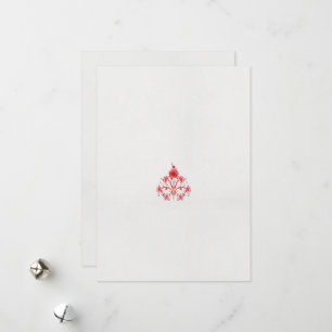 Cartes Pour Fêtes Annuelles un design de fleur rouge sur un arrière - plan bla