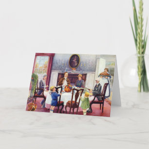 Cartes Pour Fêtes Annuelles Un Élégant Thanksgiving Vintage