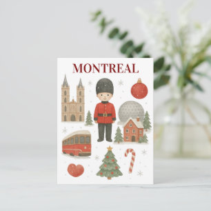 Cartes Pour Fêtes Annuelles Un hiver cosy à Montréal en aquarelle de Noël 