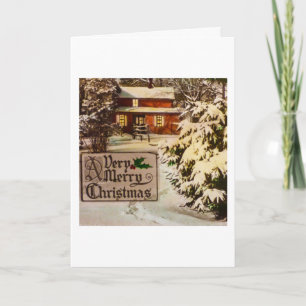 Cartes Pour Fêtes Annuelles Un hiver traditionnel classique de Noël très