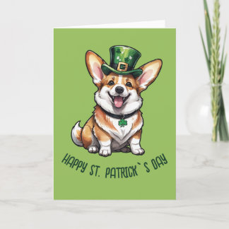 Cartes Pour Fêtes Annuelles Un joli Corgi st patrick`s jour