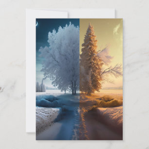 Cartes Pour Fêtes Annuelles Un jour en hiver