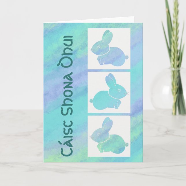 Cartes Pour Fêtes Annuelles Un joyeux lapin de Pâques irlandais (Devant)