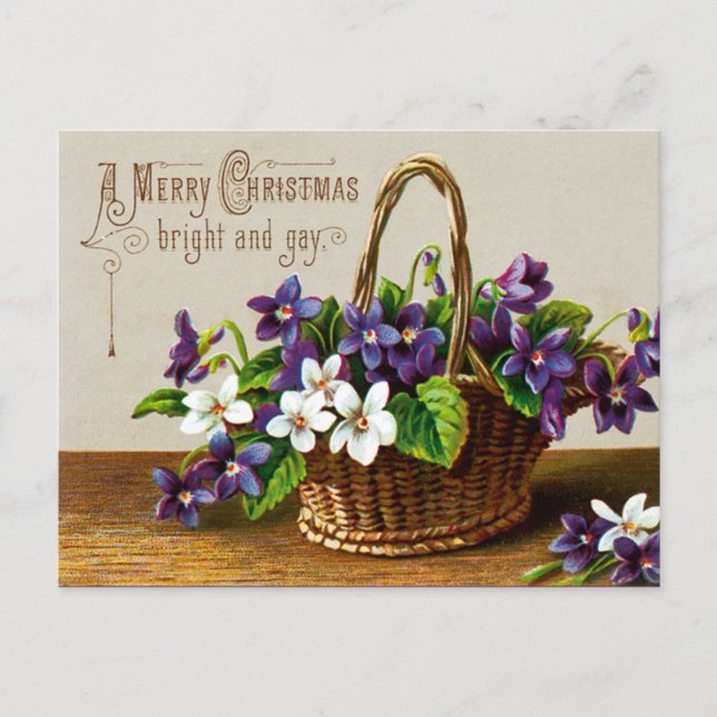 Cartes Pour Fêtes Annuelles Un joyeux Noël brillant et gay (Devant)