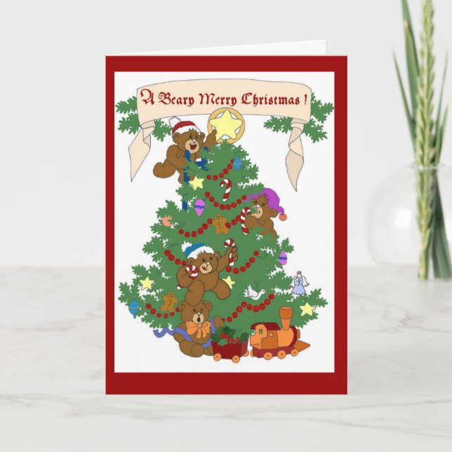 Cartes Pour Fêtes Annuelles Un Joyeux Noël de Beary (Devant)