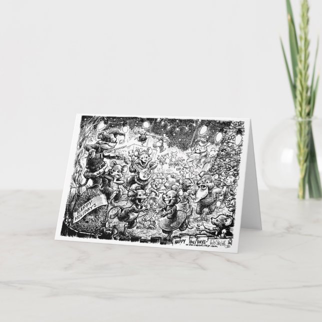 Cartes Pour Fêtes Annuelles Un Joyeux Noël de souris (Devant)