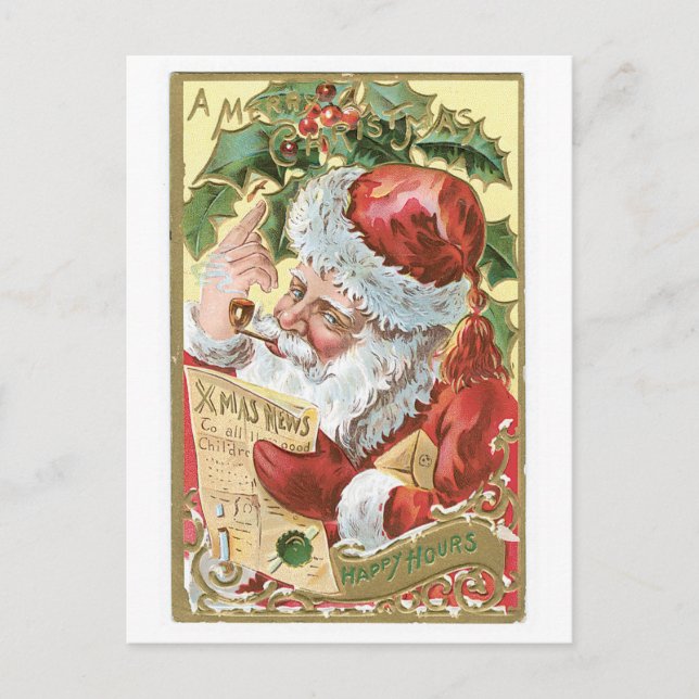 Cartes Pour Fêtes Annuelles Un Joyeux Noël - heures heureuses (Devant)