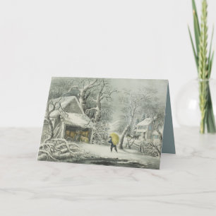 Cartes Pour Fêtes Annuelles Un Matin neigeux - Fanny Palmer