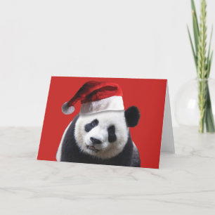 Cartes Pour Fêtes Annuelles Un mignon ours Panda portant un Casquette du Père 