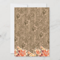 Un motif floral vintage avec desi marron complexe