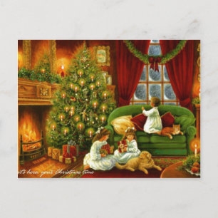Cartes Pour Fêtes Annuelles Un Noël à l'ancienne